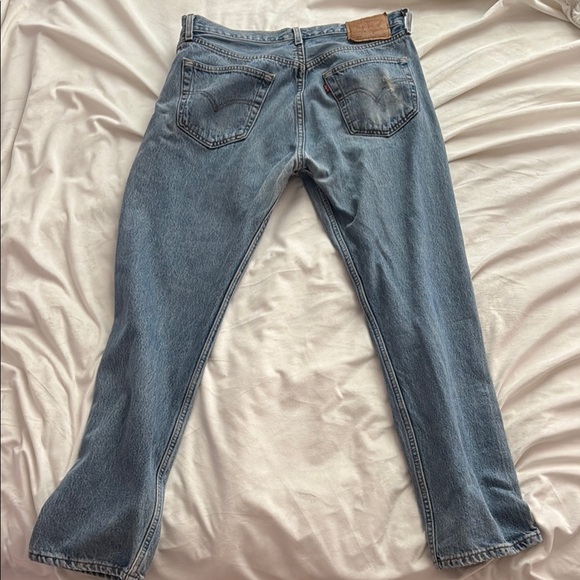 Thrifted Vintage 501 Levi’s Blue Denim Jeans - Picture 2 of 5